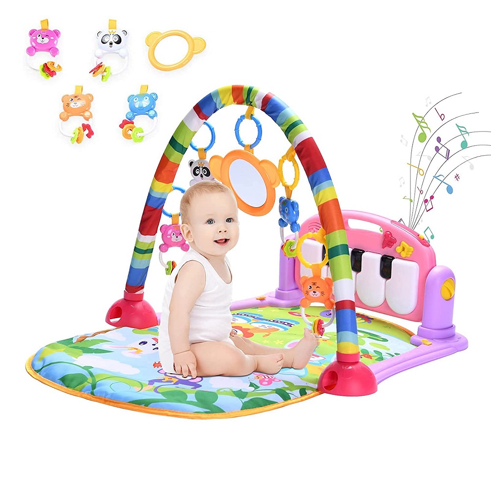 Piano Fitness baba játszószőnyeg – rózsaszínlila (BBJ)8