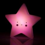 Háromdimenziós, csillag formájú, rózsaszín díszlámpa – Éjjeli lámpa 1