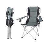 Összehajtható horgász szék – szürke, fekete (BB2300) f