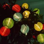 Napelemes nyári fényfüzér színes lampionokkal (BB15675) 8