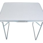 Összecsukható, hordozható mintás, bézs kerti asztal – 80cm (BB5630) 5