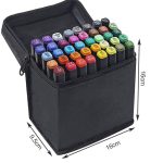 40 db-os kétoldalú színes filctoll készlet fekete tolltartóban (BB14104) (5)