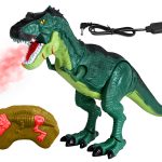 Óriás távirányítós dinoszaurusz – sétál, füstöt fúj és világít (BB9444) (16)
