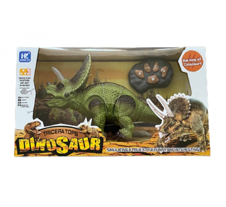 Távirányítós triceratops – sétál, táncol, harcol és morog (7)