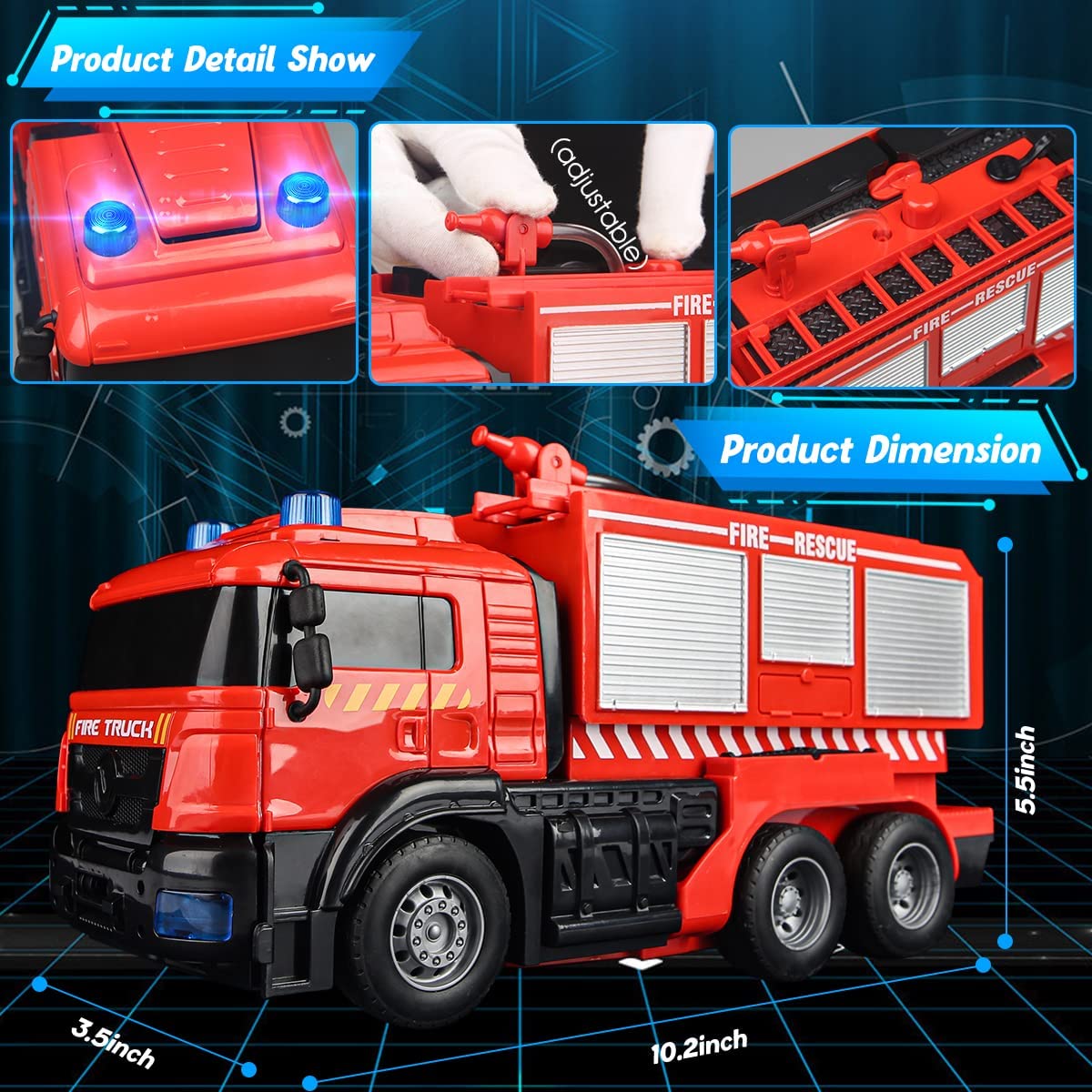 Távirányítós tűzoltóautó transformers (2)