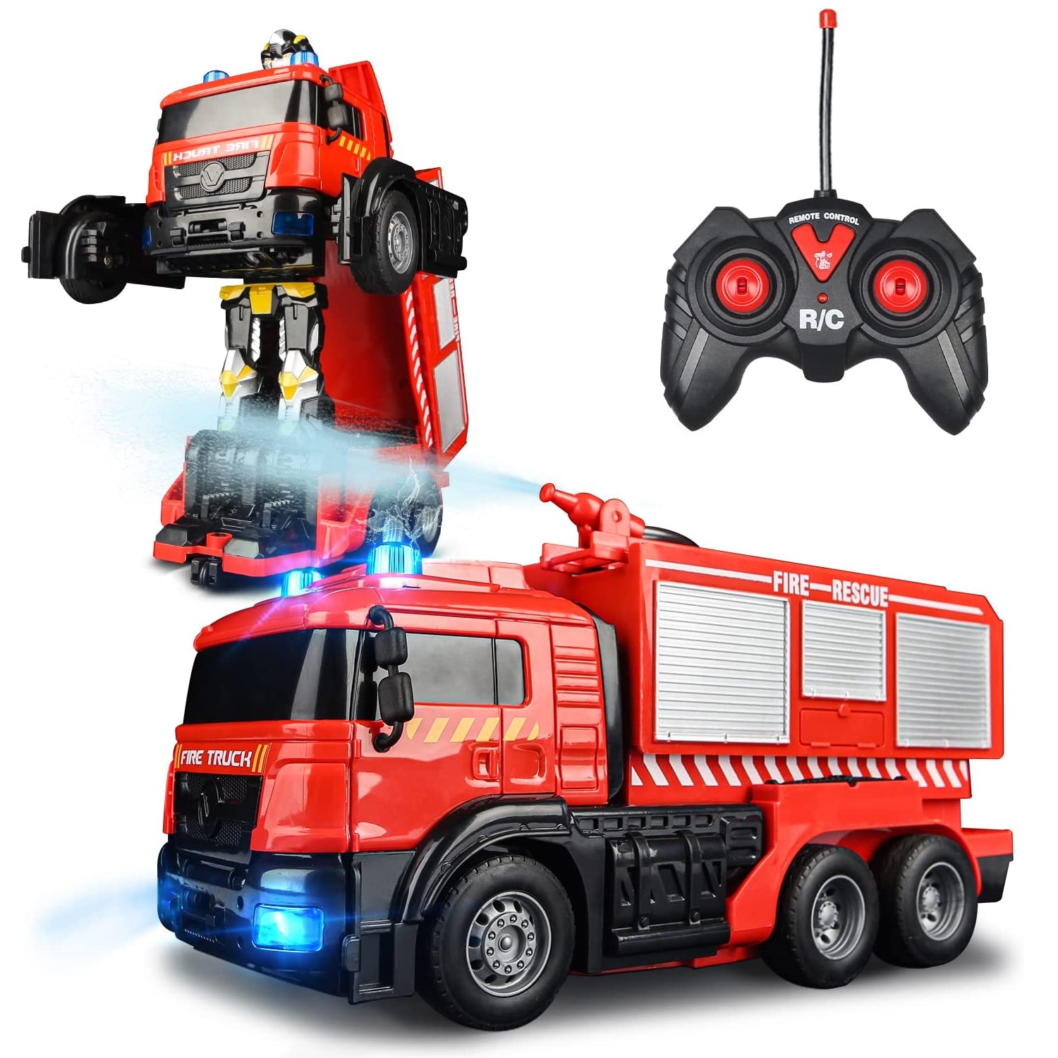 Távirányítós tűzoltóautó transformers (4)