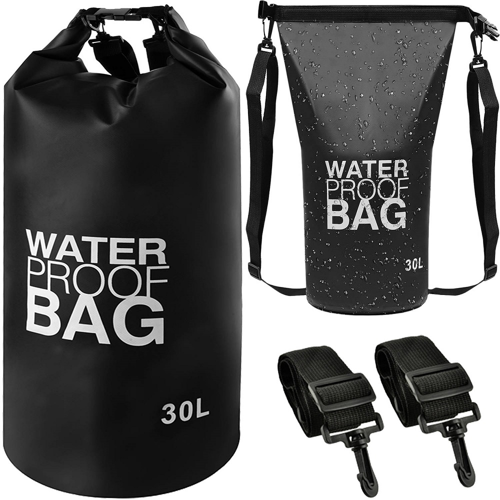 PVC anyagból készült praktikus – vízálló táska állítható pánttal – kiránduláshoz, strandoláshoz, sportokhoz – 30 L (BB-6903) (8)