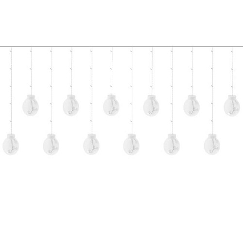108 LED-es fényfüggöny gömbökkel, kül-, és beltérre egyaránt – 2,5 x 0,95 m, színes (BB-19734) (8)