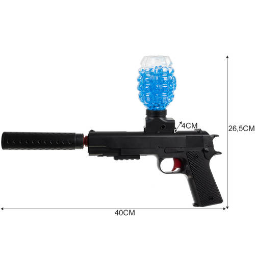 Elektromos automata pisztoly gyerekeknek – gélgolyókkal, nyilakkal, hangtompítóval és szemüveggel (BB-20449) (11)