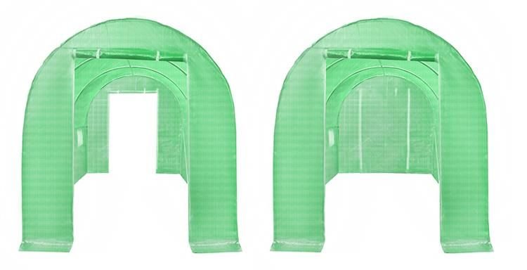 Kerti fóliasátor 4.5 x 3 x 2 m – UV-, és vízálló, 6 szúnyoghálós ablakkal (BB-10021) (9)