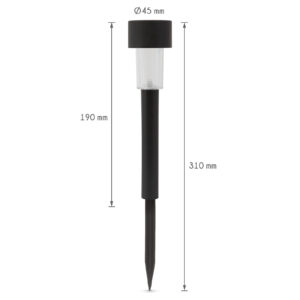 10 db LED-es kültéri leszúrható szolár lámpa – fekete (BBL) - Image 4