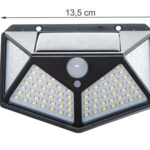 Mozgás- és szürkületérzékelős, 100 LED-es napelemes kültéri lámpa (BBL) - Image 9