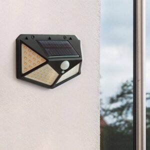 Mozgás- és szürkületérzékelős, 100 LED-es napelemes kültéri lámpa (BBL) - Image 7