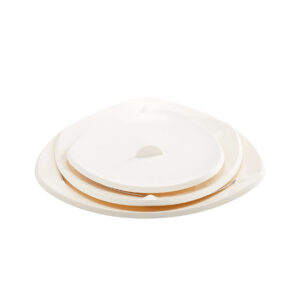 3 szintes kihajtható mágneses nasi tartó edény - összecsukható emeletes party csemege tartó és szervírozó - lapos, fehér (BBM) - Image 3