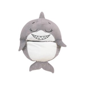 Pihe-puha plüssállattá alakítható hálózsák gyerekeknek - vidám cápa alakú, kompakt, összecsukható hálózsák (FX) (BBJ) - Image 5
