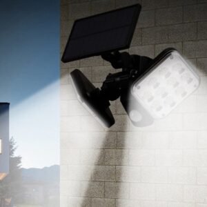 BB-JD-2109 kétoldalú, forgatható napelemes mozgásérzékelős reflektor - 120 LED-del és 270°-os bevilágítási szöggel (BBV) - Image 3