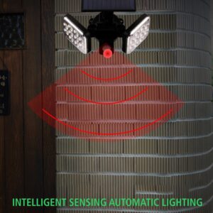 BB-JD-2109 kétoldalú, forgatható napelemes mozgásérzékelős reflektor - 120 LED-del és 270°-os bevilágítási szöggel (BBV) - Image 7