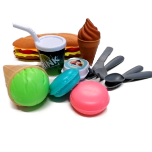 13 darabos büfé játék szett tálcával és evőeszközökkel, fagyival, szendvicsekkel, üdítővel (BBMJ) - Image 4