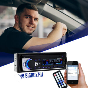Bluetooth autórádió fejegység – kihangosító, telefonos zenehallgatás, MP3/USB/SD lejátszás, távirányító és LCD kijelző (BBL) - Image 3