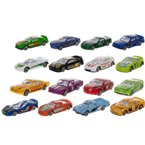 16 darabos színes kisautó készlet gyerekeknek – különböző színű autókkal (BB-20352) (4)