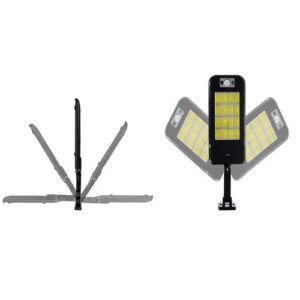 240 LED-es kültéri, mozgásérzékelős szolár napelemes lámpa - 4 világítási móddal, hideg fehér (BBD) - Image 8