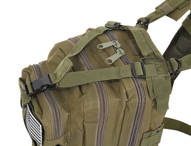 30 L-es ergonomikus khaki színű katonai hátizsák amerikai zászlós felvarróval (BB8916) (6)