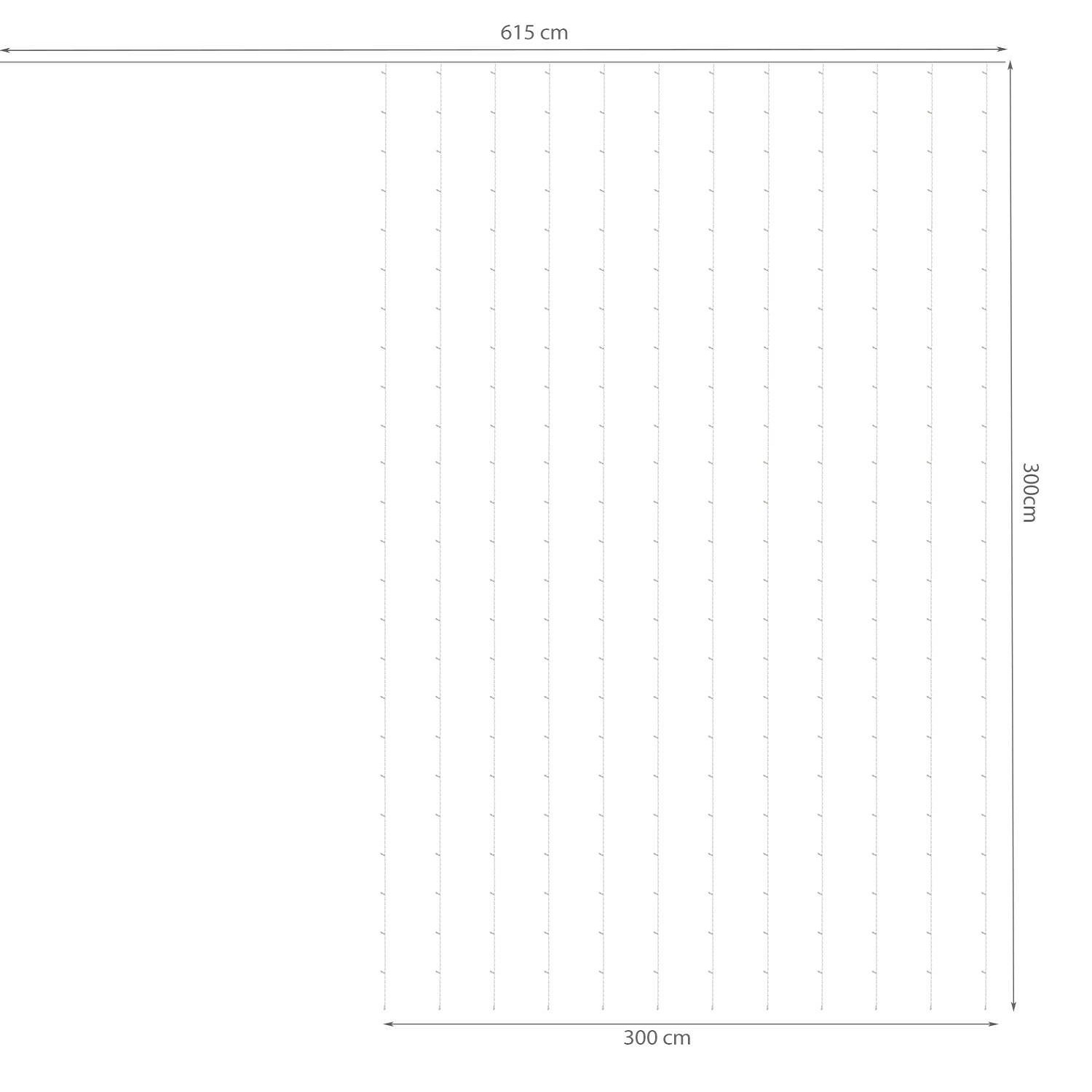 300 LED-es fényfüggöny kül-, és beltérre, 8 világítási móddal – 6,15 x 3 m, meleg fehér (BB-11332) (3)