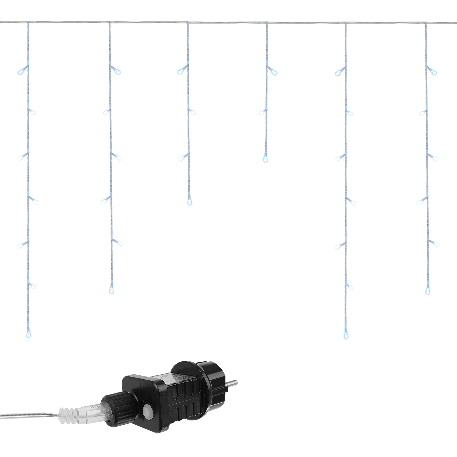 300 LED-es karácsonyi jégcsap fényfüggöny kül-, és beltérre – 12 méter, hideg fehér (BB-11520) (14)