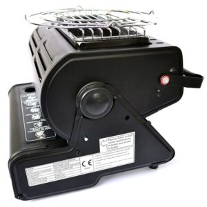 2in1 hordozható gázfőző és sátorfűtő kempingezéshez és horgászathoz nagyméretű főzőráccsal (BBL) - Image 4