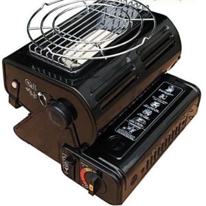 2in1 hordozható gázfőző és sátorfűtő kempingezéshez és horgászathoz nagyméretű főzőráccsal (BBL) - Image 5