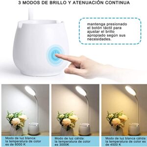 SS-530 3in1 asztali LED lámpa, tolltartó és hangszóró - USB-ről tölthető multifunkciós, hajlítható lámpa tanuláshoz, munkához (BBV) - Image 7