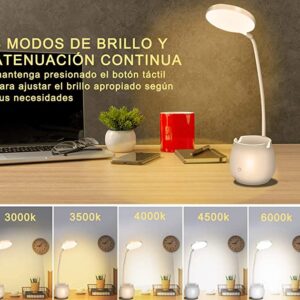 SS-530 3in1 asztali LED lámpa, tolltartó és hangszóró - USB-ről tölthető multifunkciós, hajlítható lámpa tanuláshoz, munkához (BBV) - Image 8