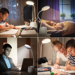 SS-530 3in1 asztali LED lámpa, tolltartó és hangszóró - USB-ről tölthető multifunkciós, hajlítható lámpa tanuláshoz, munkához (BBV) - Image 3