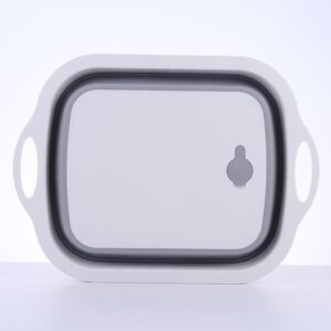 Helytakarékos, összecsukható 3in1 konyhai szilikon kosár - zöldégmosó, vágódeszka és tárolóedény (BBM) - Image 15