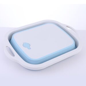 Helytakarékos, összecsukható 3in1 konyhai szilikon kosár - zöldégmosó, vágódeszka és tárolóedény (BBM) - Image 17