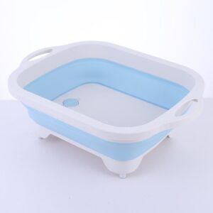 Helytakarékos, összecsukható 3in1 konyhai szilikon kosár - zöldégmosó, vágódeszka és tárolóedény (BBM) - Image 14