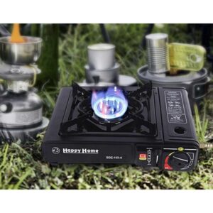 Hordozható kemping gázfőző alumínium égőfejjel és piezo automatikus gyújtóval (BBV) - Image 3