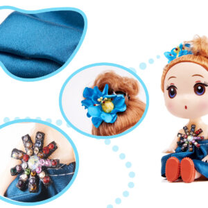 4 db, 13 cm magas, kulcstartóval felszerelt baba elegáns ruhában (BBI-6361) - Image 6