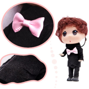 4 db, 13 cm magas, kulcstartóval felszerelt baba elegáns ruhában (BBI-6361) - Image 7