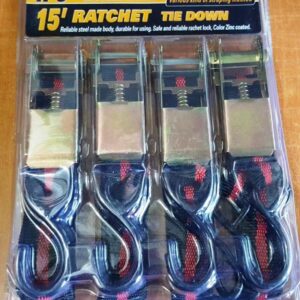 4 db-os racsnis spanifer - 4,1 m X 25 mm - 50 kg teherbírás, rakományrögzítő (BBE)(BBL) - Image 5