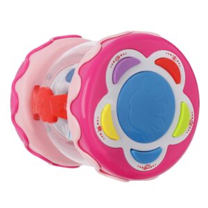 Világító, forgó, zenélő elemes körhinta aranyos lovacskákkal - 10,5 x 11,5 cm - rózsaszín (BBJ) - Image 7