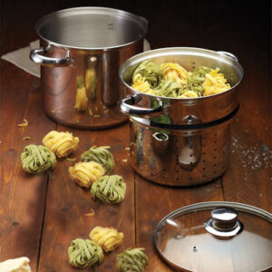 BL-1343 profi, 4 részes tésztafőző készlet rozsdamentes acélból - 8 L kapacitású fazékkal, praktikus tésztaszűrő betéttel, pároló kosárral és fedővel (BBE) (BBA) - Image 3