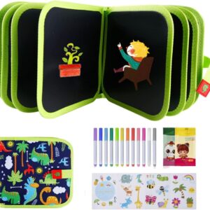 Varázslatos rajzfüzet törölhető lapokkal, beépített tolltartóval és 12 színes filccel - vidám mintás borítóval (BBJ) - Image 8