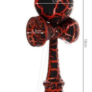 Fából készült készségfejlesztő játék (kendama) - piros - Image 4