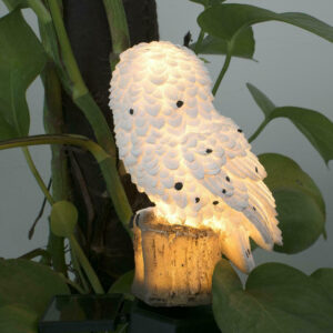 Bagoly alakú LED-es, napelemes kültéri dekor lámpa leszúrótüskével (BBV) - Image 5