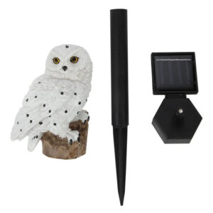 Bagoly alakú LED-es, napelemes kültéri dekor lámpa leszúrótüskével (BBV) - Image 8