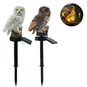 Bagoly alakú LED-es, napelemes kültéri dekor lámpa leszúrótüskével (BBV) - Image 13