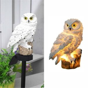 Bagoly alakú LED-es, napelemes kültéri dekor lámpa leszúrótüskével (BBV) - Image 6