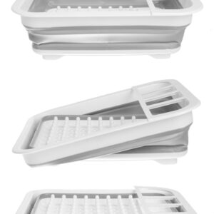 Hordozható, összecsukható, állítható méretű szilikon edényszárító - nyaralóba, mini konyhákba, vidéki házakba, kollégiumba (BBM)(FX) - Image 15