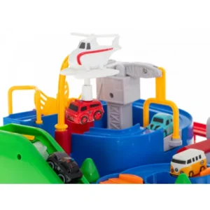 Car adventure izgalmas játék autópálya szett 4 db kisautóval és helikopterrel (BBJ) - Image 12